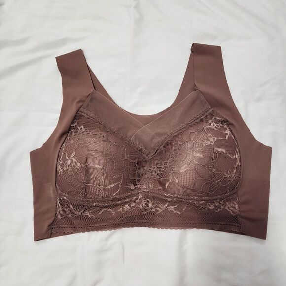 Women Wireless Sports Bra Thin Pushup Plus Size 6L Lace Backless Bra Lot of 3 - Picture 11 of 14